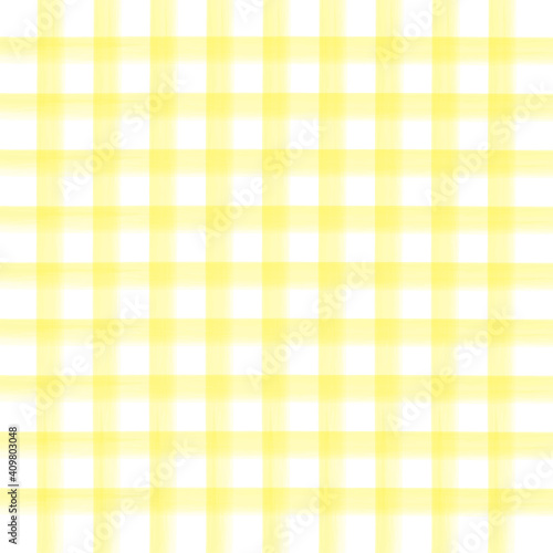 Watercolor yellow and white checkered pattern