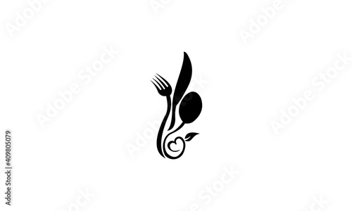 Spoon Fork Knife Restaurant Logo