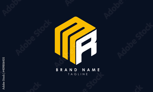 Alphabet letters Initials Monogram logo MR, RM, M and R, Alphabet Letters MR minimalist logo design in a simple yet elegant font, Unique modern creative minimal circular shaped fashion brands