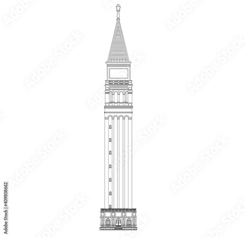 SAN MARCO HISTORICAL CAMPANILE DESIGN IN VENICE ANCIENT HERITAGE