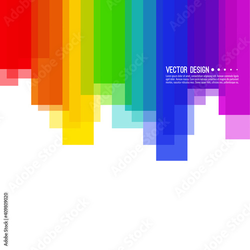 Vector abstract colorful spectrum background. Rainbow vertical colored stripes