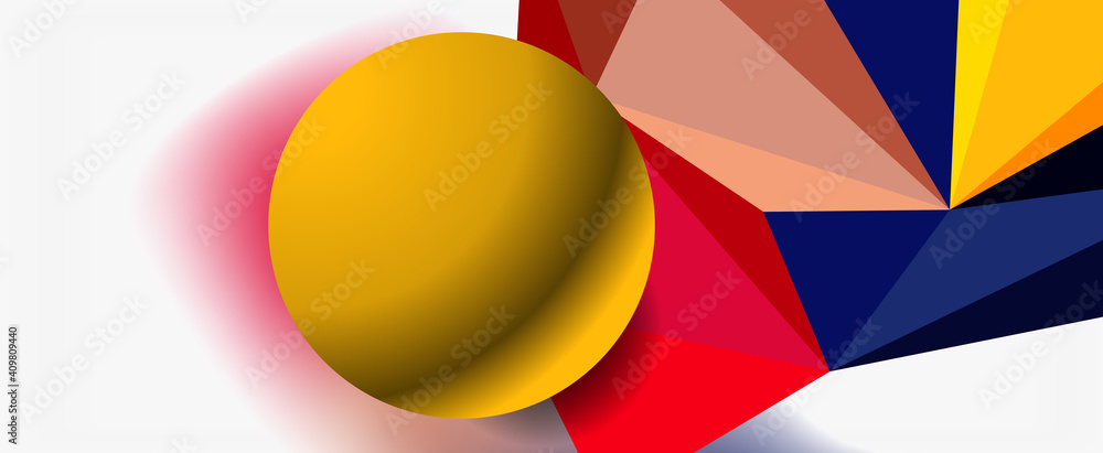 Trendy 3d geometric composition, design template for business or technology presentation, internet poster or web brochure cover Trendy 3d geometric composition, design template for business or technology presentation, internet poster or web brochure cover