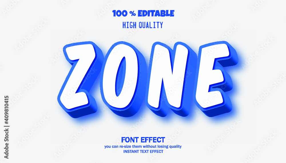 Editable cartoon text effect, 3d cartoon text style