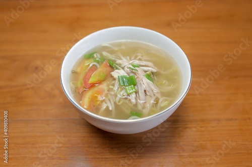 Savory chicken soup