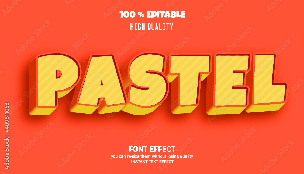 Editable cartoon text effect, 3d cartoon text style Editable cartoon text effect, 3d cartoon text style