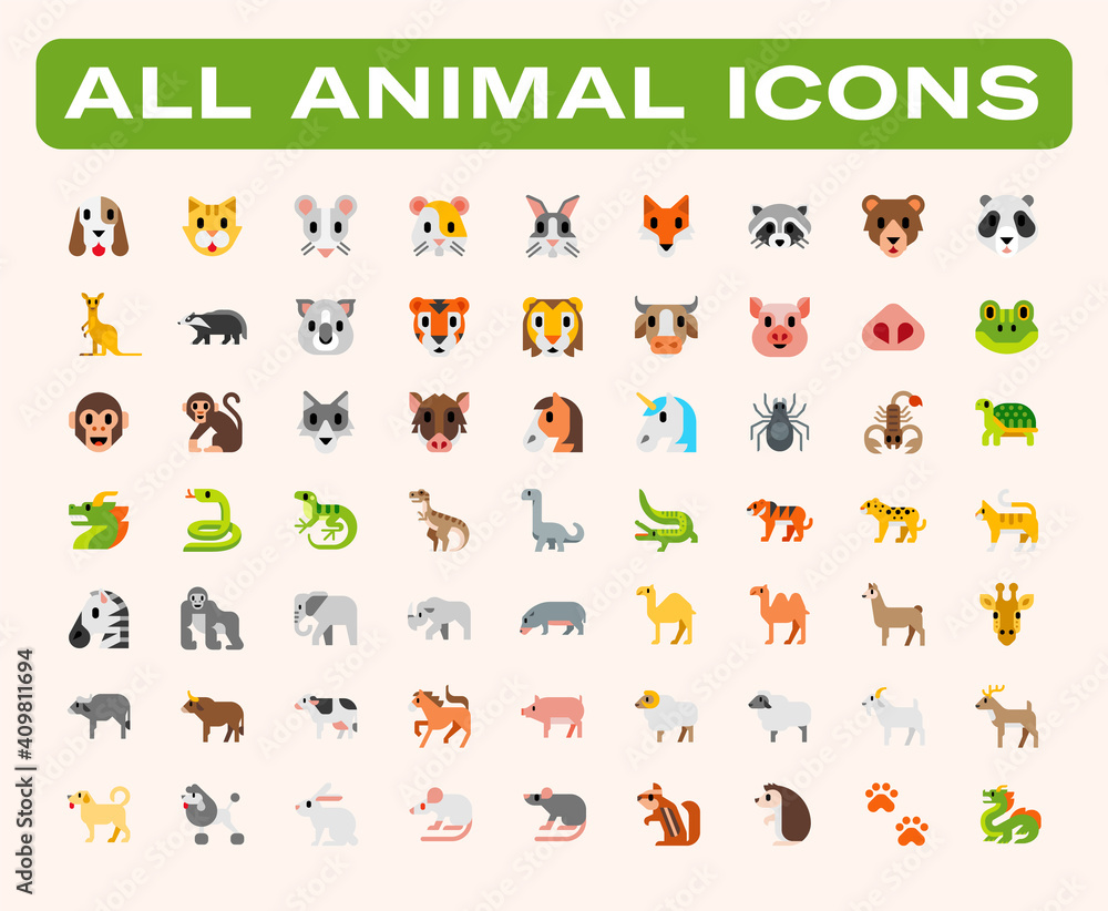 All animals vector illustrations set. Wild, domestic, farm, savannah animals icons set. Dog, cat, rabbit, horse, monkey, elephant, lion, giraffe, crocodile, cow cute cartoon vector collection All animals vector illustrations set. Wild, domestic, farm, savannah animals icons set. Dog, cat, rabbit, horse, monkey, elephant, lion, giraffe, crocodile, cow cute cartoon vector collection