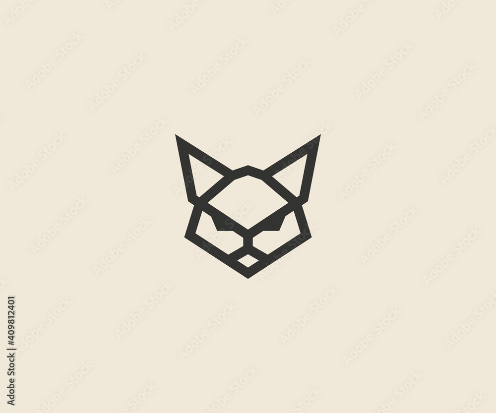 Cat head logo design vector template Cat head logo design vector template