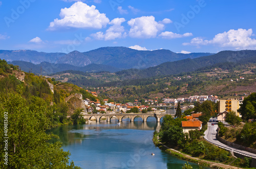 Old Bridge on Drina river in Visegrad - Bosnia and Herzegovina © Nikolai Sorokin