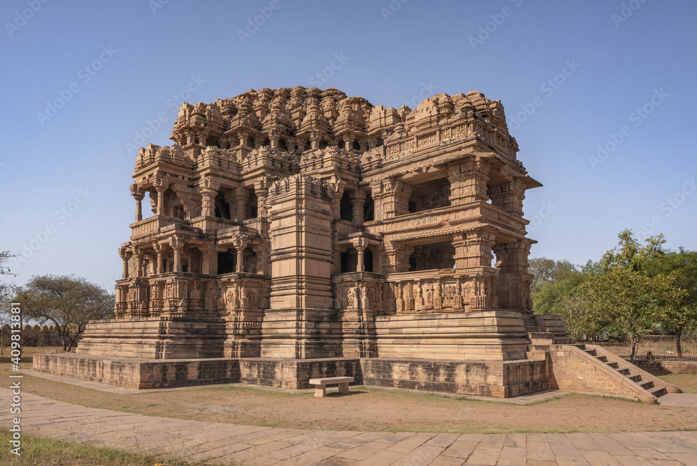 Sasbahu Temple 11th century twin temple in Gwalior, Madhya Pradesh, India