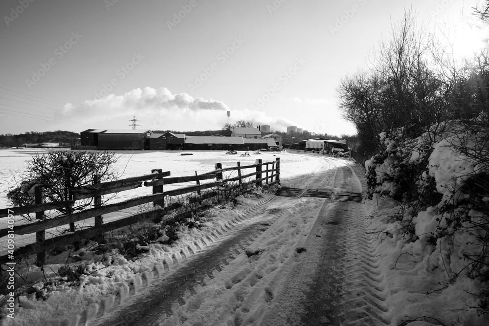 Rural farm in winter Rural farm in winter