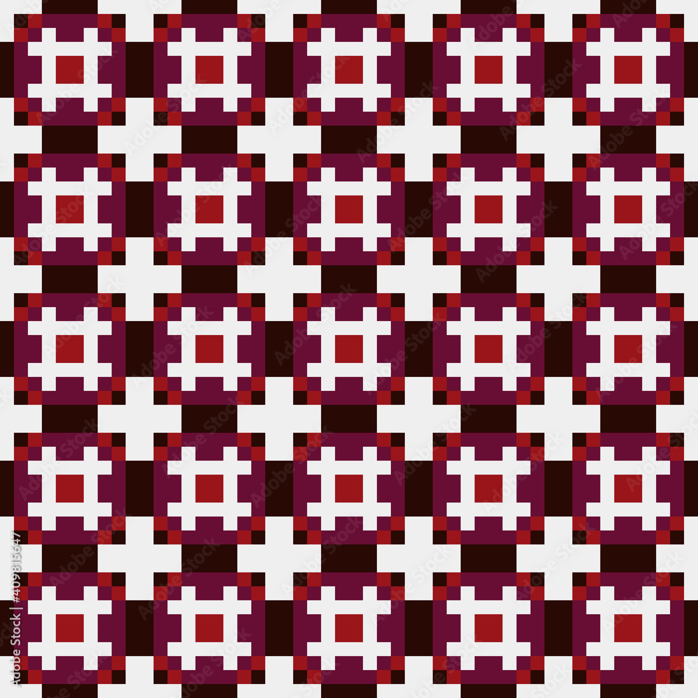 Fototapeta premium Abstract Cross Pattern generative computational art illustration