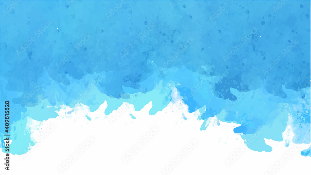 Fototapeta premium Blue watercolor background for textures backgrounds and web banners design