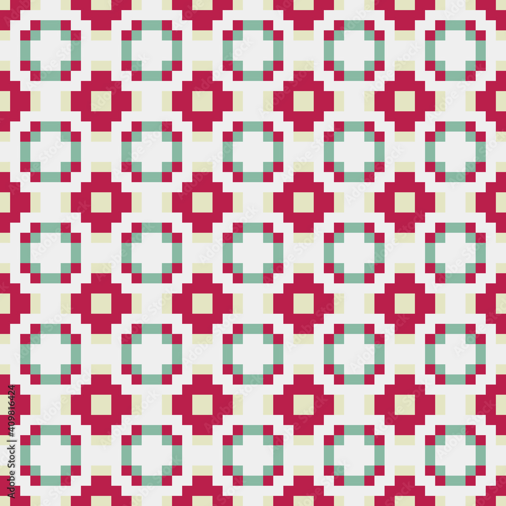 Fototapeta premium Abstract Cross Pattern generative computational art illustration