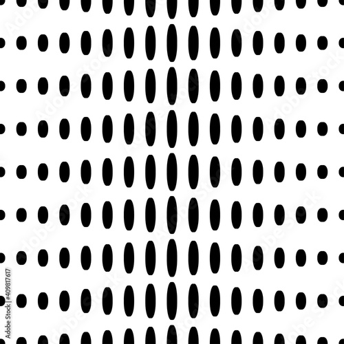 Geometric shapes from points. Digital ornament. Halftone. Seamless pattern. Vector illustration for web design or print.