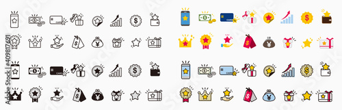 Loyalty Program vector icons set
