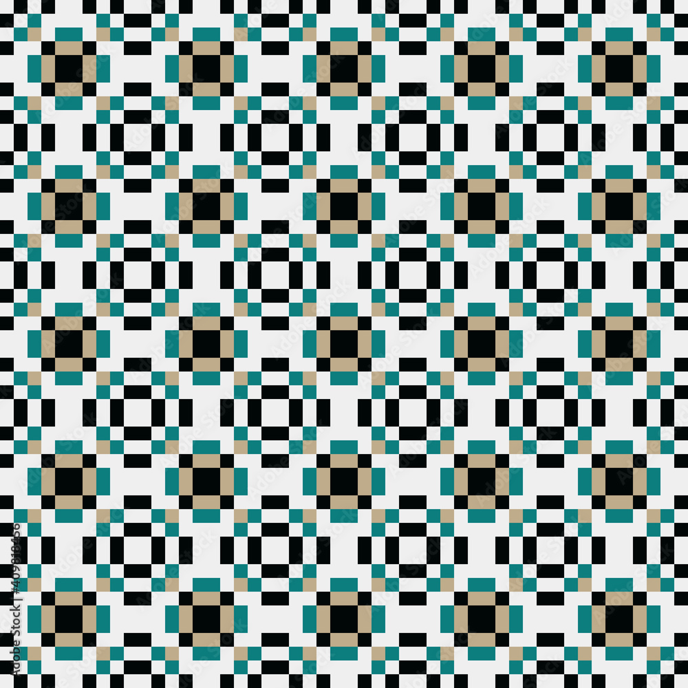 Fototapeta premium Abstract Cross Pattern generative computational art illustration