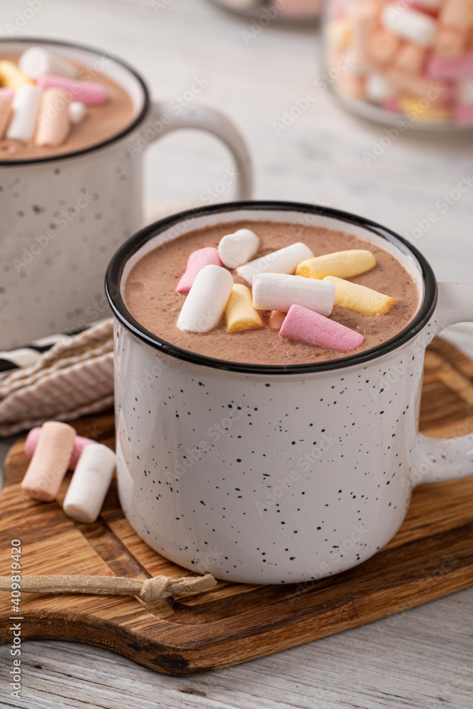 Hot chocolate with marshmallow Hot chocolate with marshmallow