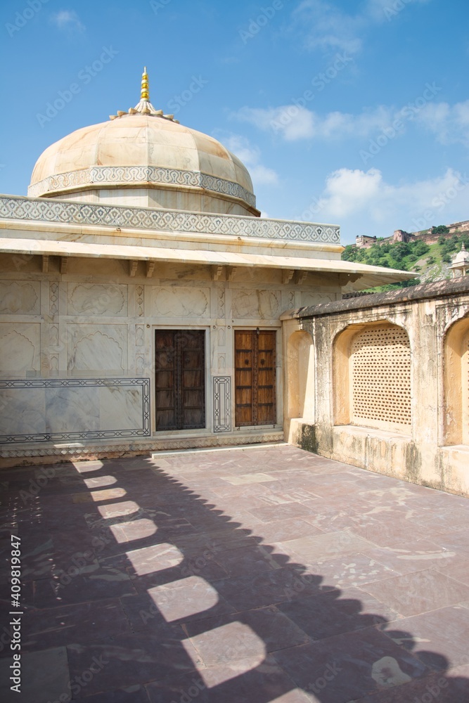 Fototapeta premium A dome inside the Amber Fort. Amer, India.