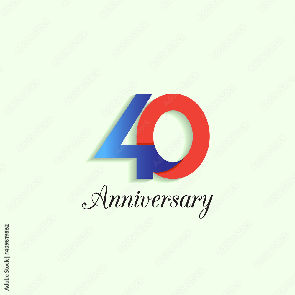 40 Year Anniversary Vector Template Design Illustration 40 Year Anniversary Vector Template Design Illustration