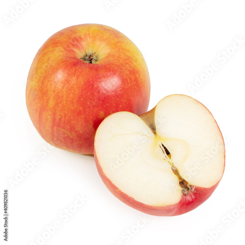 sliced red apple