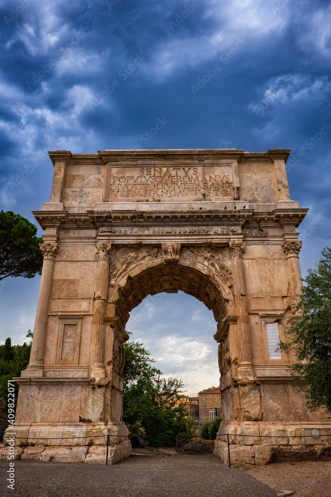 Arch of Titus in City of Rome