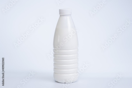 Milk bottle food isolated container. liquid vertical