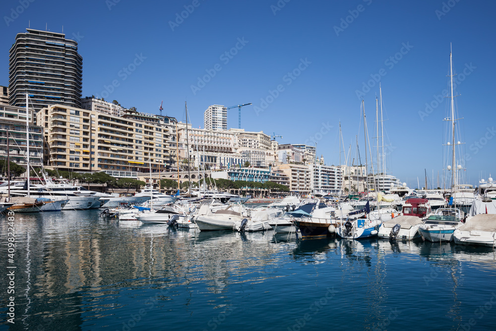 Monaco Skyline From Port Hercule