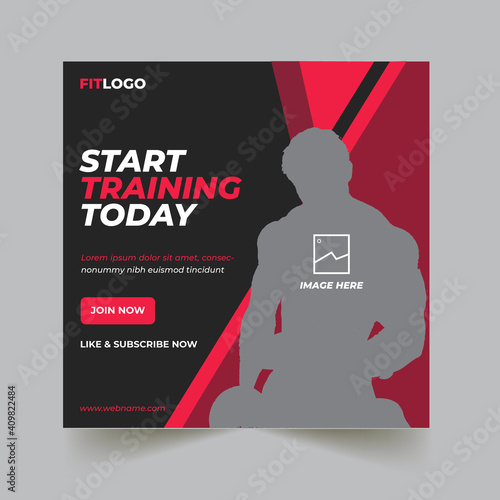 Gym & Fitness Social Media Pack , Gym fitness training 