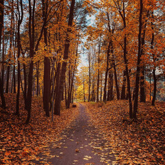 Keuken achterwand Bruin autumn in the forest  © jonas