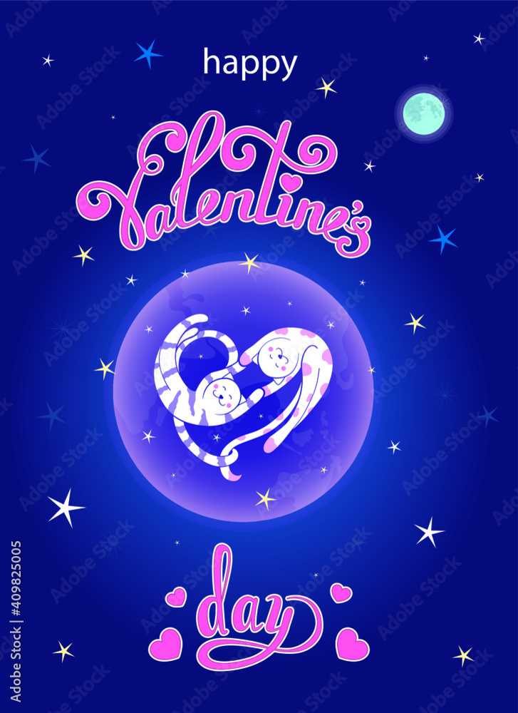 Fototapeta premium Happy cats in love