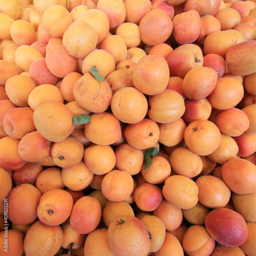 Fresh Peaches background, Nectarine,  square image