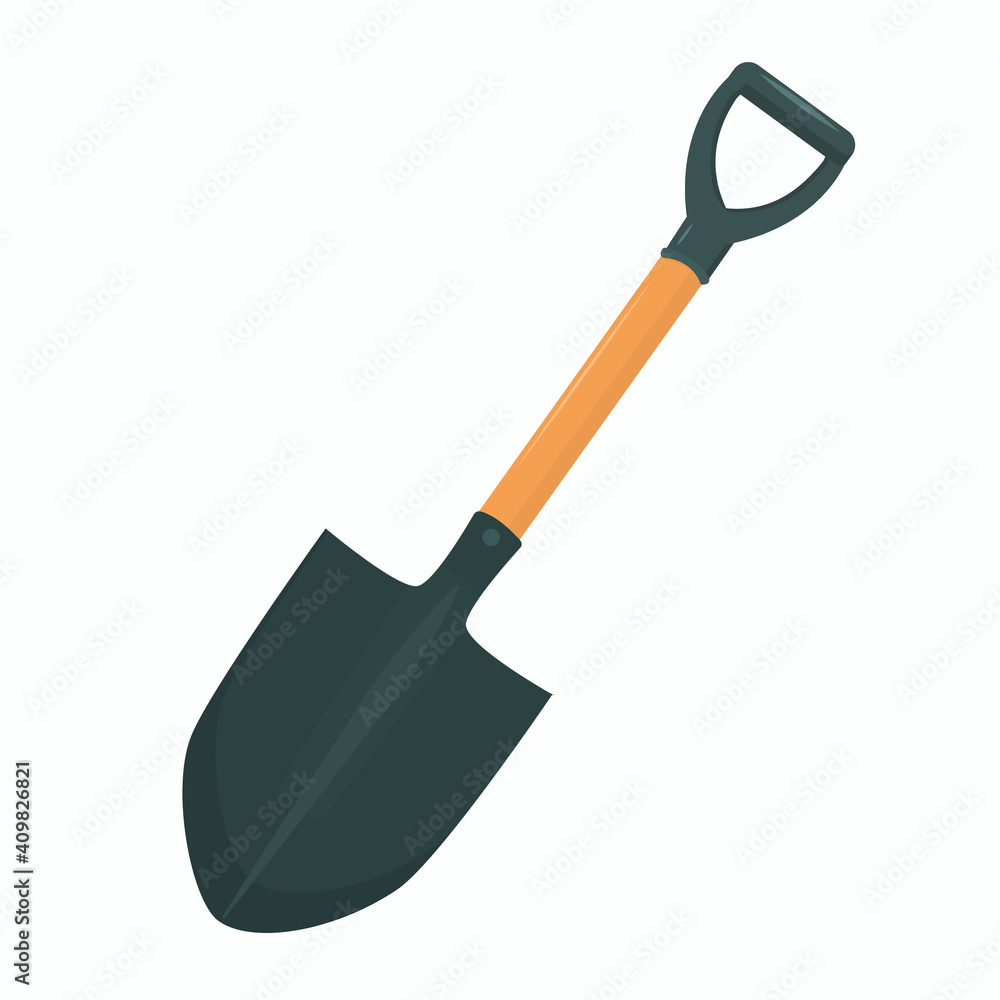 garden shovel isolated on white background garden shovel isolated on white background