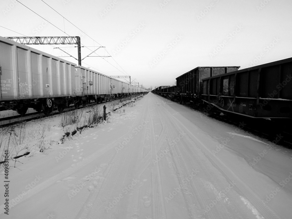 Obraz premium train on the railway