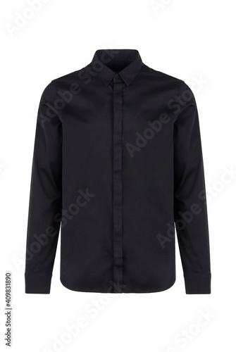 Black blank classic shirt without buttons