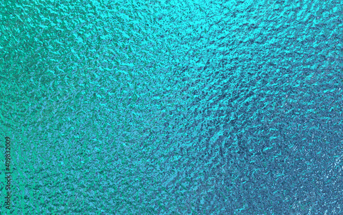 Teal green blue foil paper texture background.