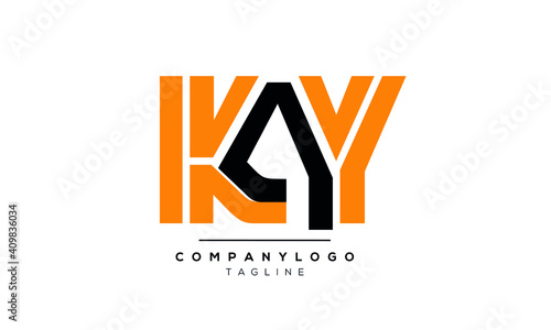 Abstract Letter Initial KAY Vector Logo Design Template photo