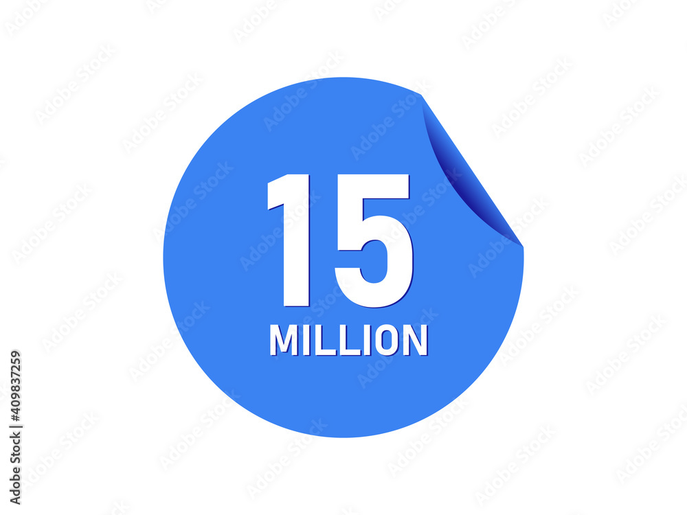 15 million badge, 15 million banner 15 million badge, 15 million banner
