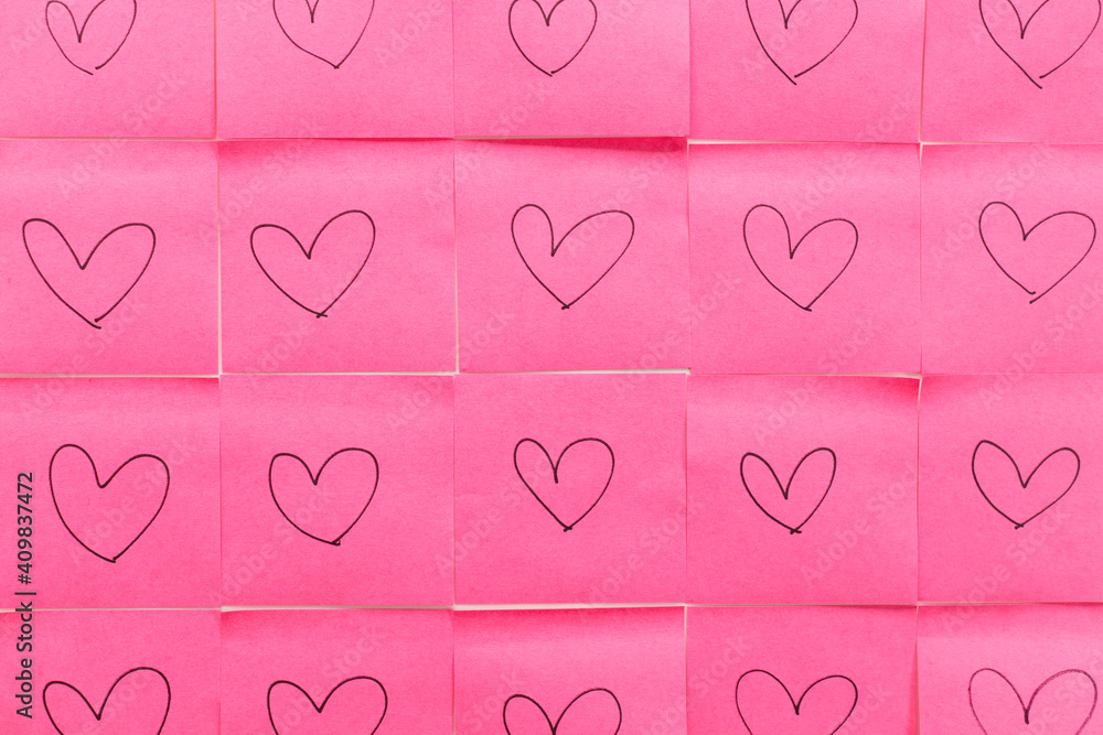Sticky note post it in pink color as background Sticky note post it in pink color as background