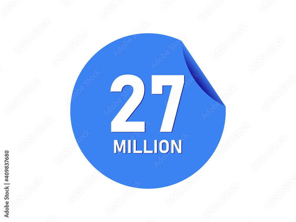 27 million badge, 27 million banner 27 million badge, 27 million banner