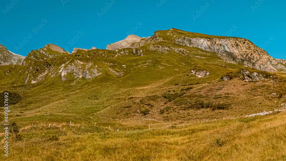 Fototapeta premium Beautiful alpine summer view at the famous Kaprun high mountain reservoirs, Salzburg, Austria