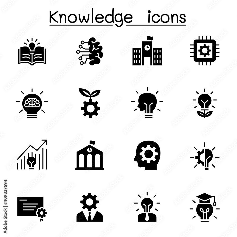 Knowledge icons set vector illustration graphic design Knowledge icons set vector illustration graphic design