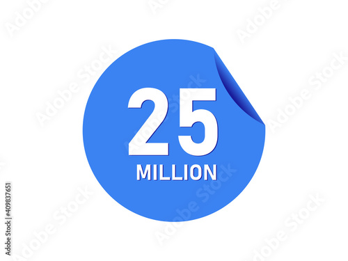 25 million badge, 25 million banner