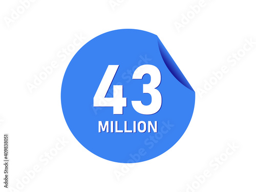 43 million badge, 43 million banner