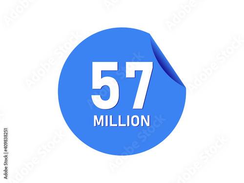 57 million badge, 57 million banner