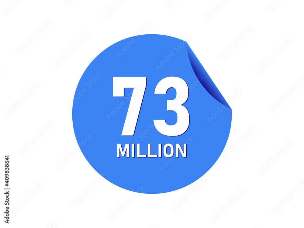 73 million badge, 73 million banner 73 million badge, 73 million banner