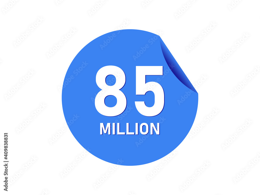 85 million badge, 85 million banner 85 million badge, 85 million banner