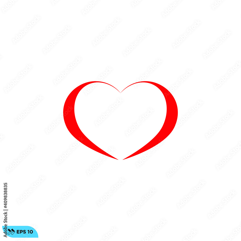 Icon vector graphic of love  heart