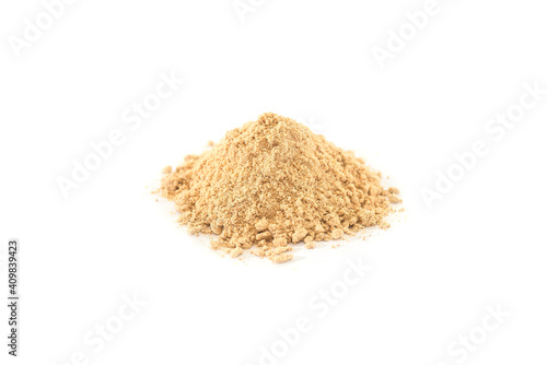 ginger powder isolated on white