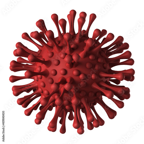 Conceptualization of Coronavirus covid-19 isolated on a white nackground. photo
