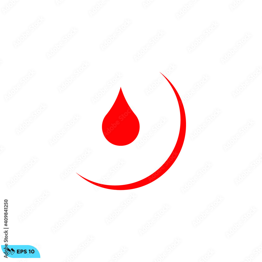 Icon vector graphic of blood Icon vector graphic of blood